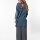 Petrol blue organic cotton tunic for women SHADI - Image 4