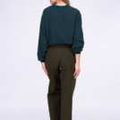 Khaki large organic cotton trousers for women ATRIA - Image 4