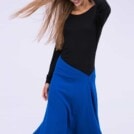 Blue flaired wool skirt STEP