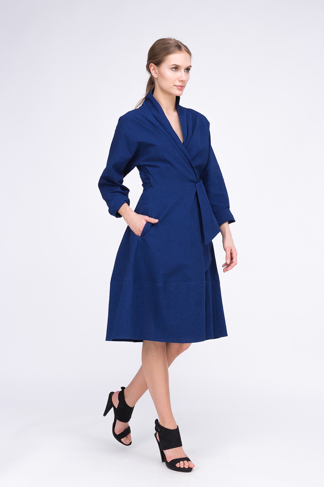 POLARIS cobalt dress-coat - Boutique ASKA