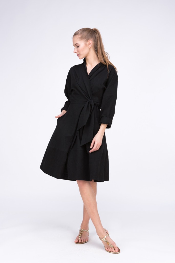 POLARIS black dress-coat - Boutique ASKA