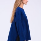 Navy blue oversized large wool sweater for women ALASKA - Image 3