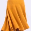 Yellow flaired wool skirt STEP - Image 4