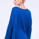 Pull bleu oversize large pour femme en laine ALASKA – Image 5