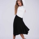 Jupe noire évasée en laine STEP – Image 3