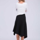 Jupe noire évasée en laine STEP – Image 5
