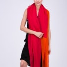 Red orange silk shawl-tunic OWOW - Image 5