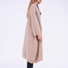 Beige large wool kimono coat for women MIMAS - Image 2