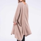 Beige large wool kimono coat for women MIMAS - Image 3