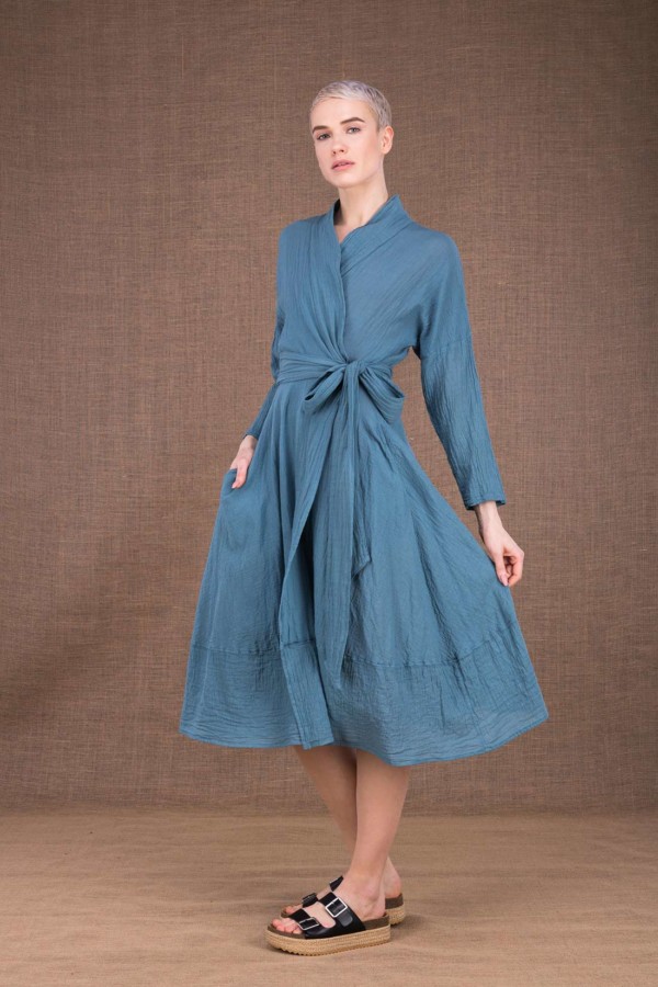 Sky blue cotton dress
