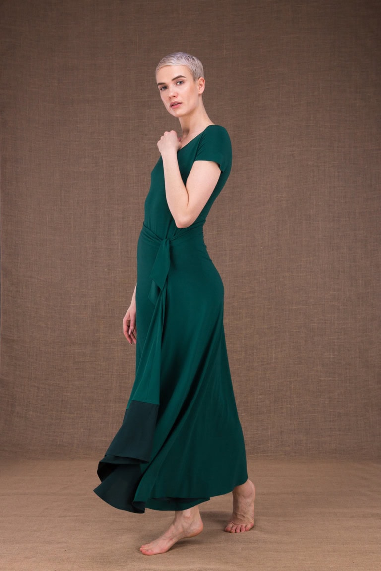 Jupe Zara Verte Taille S - Viscose Ligne A Courte Avec Zip - Très Bon état