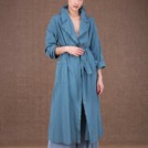 Bogart sky blue cotton trench coat - 2