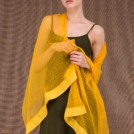 Sirro yellow shawl in cotton gauze - 1jpg