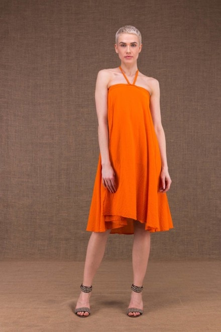 Arial robe orange en coton - 1