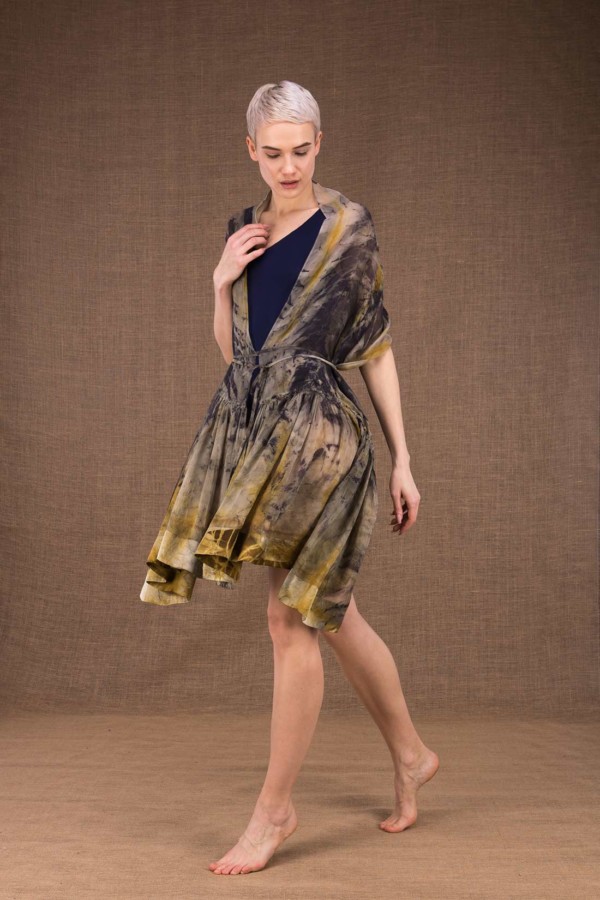 Bora Bora hand printed silk shawl - 2