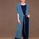 Gobi Long Blue Cotton Jacket - 2