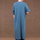 Gobi Long Blue Cotton Jacket - 4