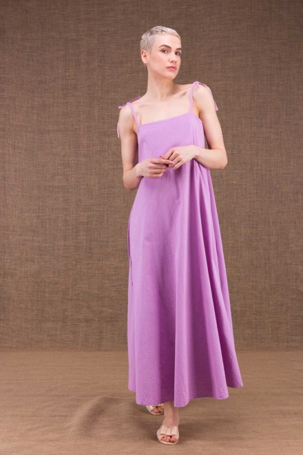 My LG flared long dress in cotton - 1