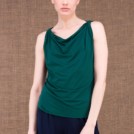 Parisa top emeraude en maille de viscose - 1