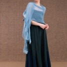 Sirro blue cotton shawl - 1