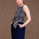 Belt Tie vintage silver gray - 2