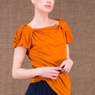 Epi top safran en maille de viscose - 1