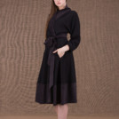 Lauren robe noir cache-coeur - 1