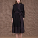 Lauren robe noir cache-coeur - 2