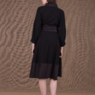 Lauren robe noir cache-coeur - 4