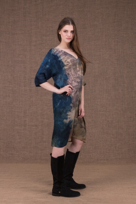 GIGI eco-printed viscose tunic-dress - 2