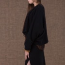 Yulong black-gold wool and silk hand-painted jacket - 5
