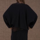 Yulong black-gold wool and silk hand-painted jacket - 6