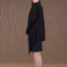 Arno black asymmetric wool knit vest - 3