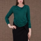 Merion emerald top in viscose knit - 1