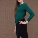Merion emerald top in viscose knit - 2