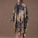 Sumak silk eco printed kimono coat - 3