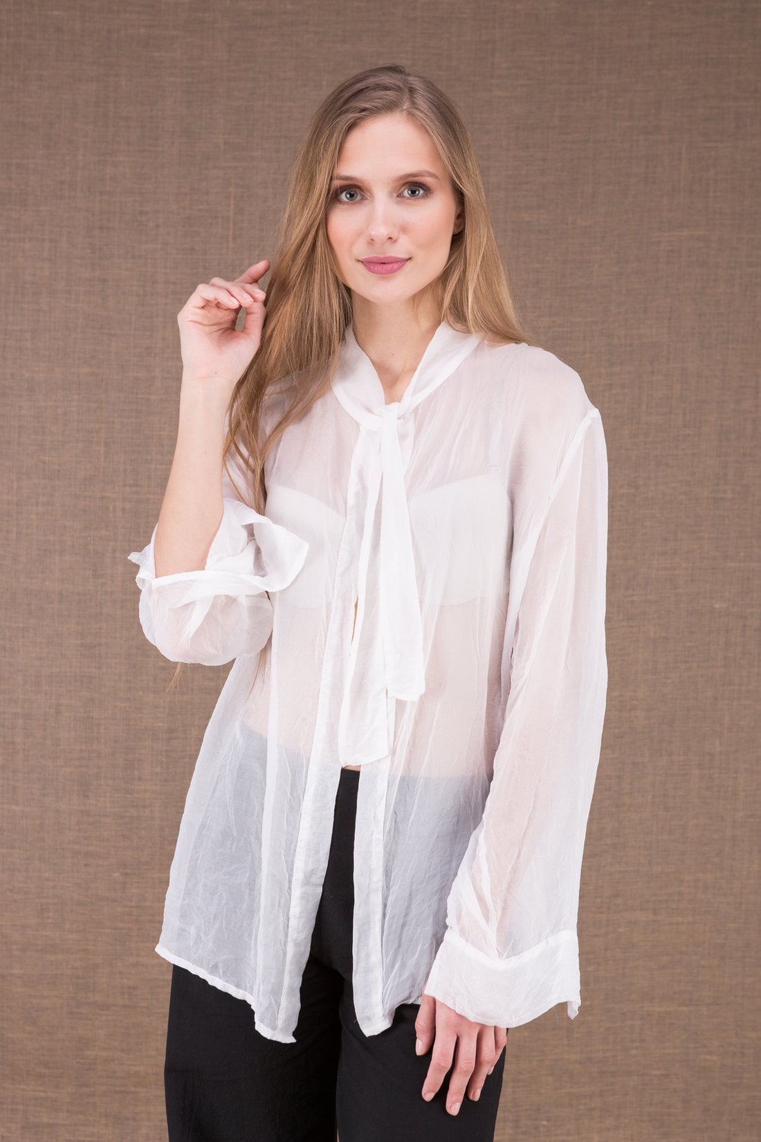 Blouse Ample En Voile Mousseline Femme | Col V Doublé, Manches Mi-longues, Style Boho Chic Fluide