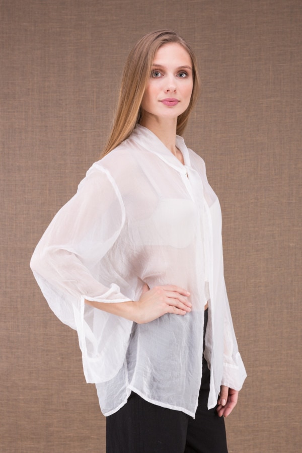 COLOMBE white chiffon blouse 2