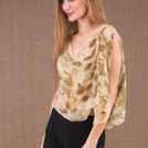 CUMULUS Bege top asymétrique en soie eco print 2