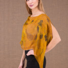 CUMULUS Safran top asymétrique en soie eco print 3
