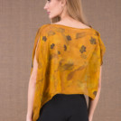 CUMULUS Safran top asymétrique en soie eco print 5