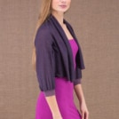ECLI Plum short linen knit jacket 3