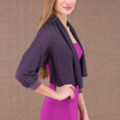 ECLI Plum short linen knit jacket 4