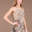 ESTERA organic cotton print backless long dress 1