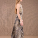ESTERA organic cotton print backless long dress 3