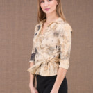 GINKO chemisier cache coeur en coton bio eco print 2
