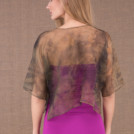 LINA short jacket in eco print silk organza 4