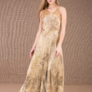 LOLA-eco print silk satin halter dress 3