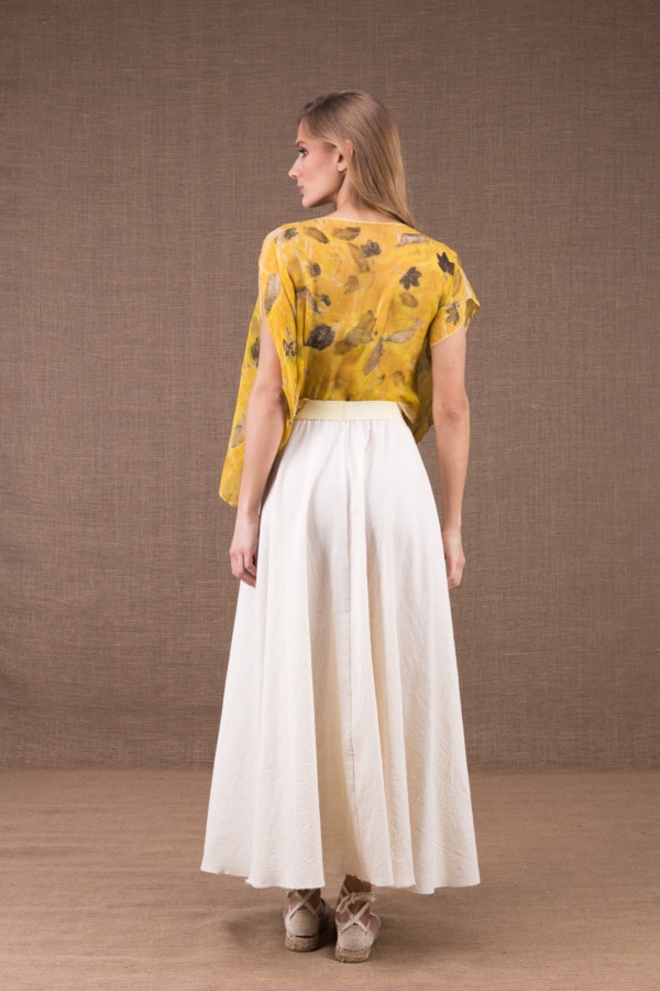 MAYA long flared skirt in organic cotton 4