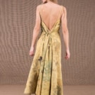 SABA robe longue evasée en coton bio eco print 6